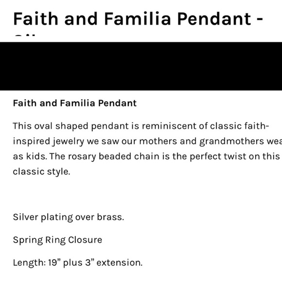 XIXI Adrienne Houghton Faith and Familia pendant - Picture 4 of 6